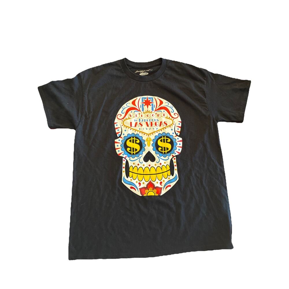 Welcome To Las Vegas Barrett Jackson Skull T Shirt Black Large